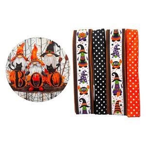 Halloween Gnome DIY Wreath Making Kit | BOO Witch Sign and Ribbons Bundle Set